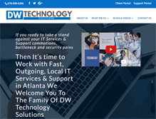 Tablet Screenshot of dwtechnologysolutions.com